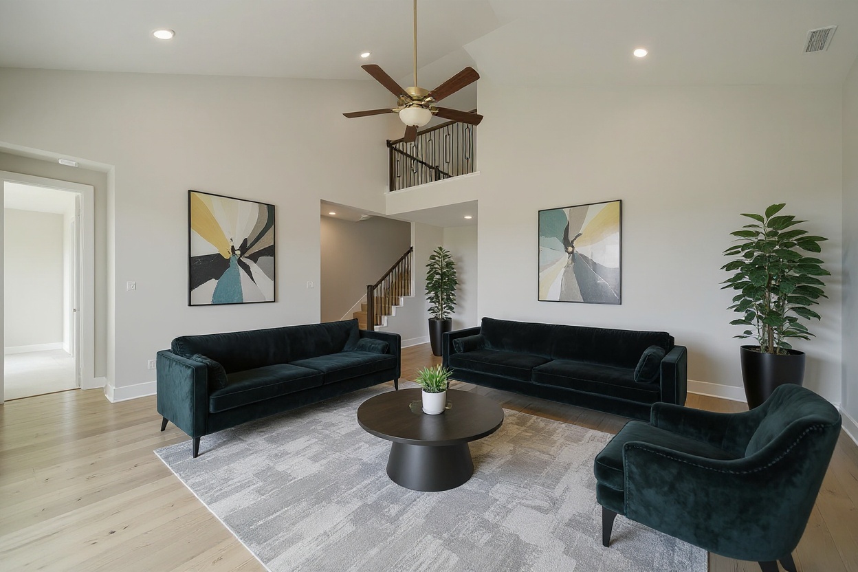 Multi-Level Living Room